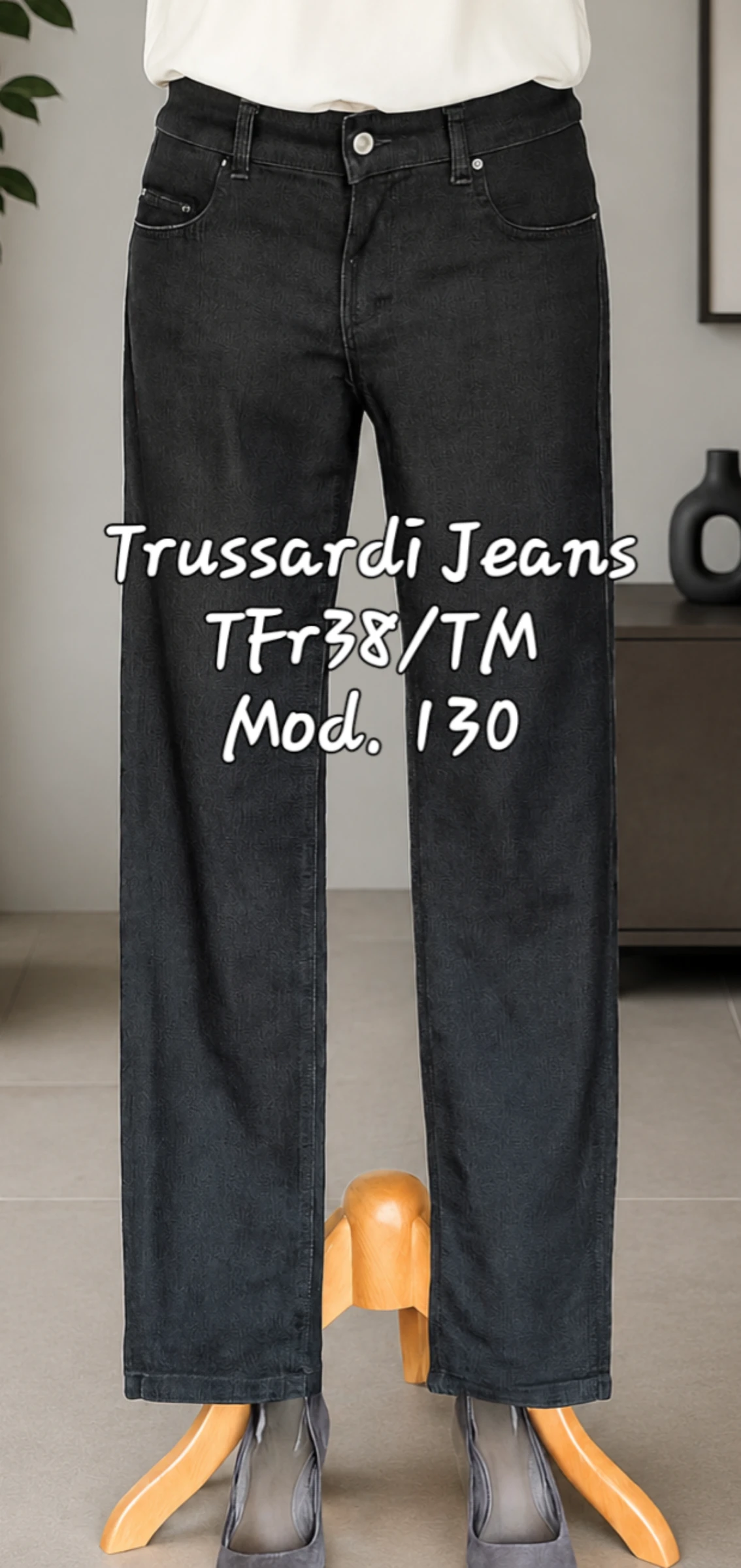 Trussardi Jean TFr38/TM-Gris-Mod. 130-Coupe Droite & Ajustée en TBE